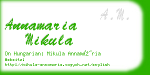 annamaria mikula business card